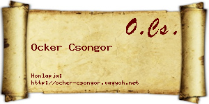 Ocker Csongor névjegykártya